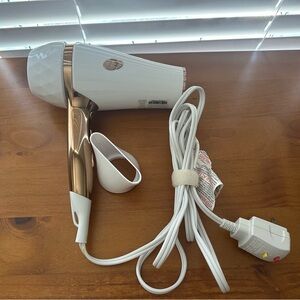 T3 White and Gold Hair Dryer